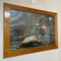  QUADRO COM MOLDURA DE MADEIRA - imagem 3