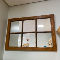 QUADRO COM ESPELHO DE JANELA
